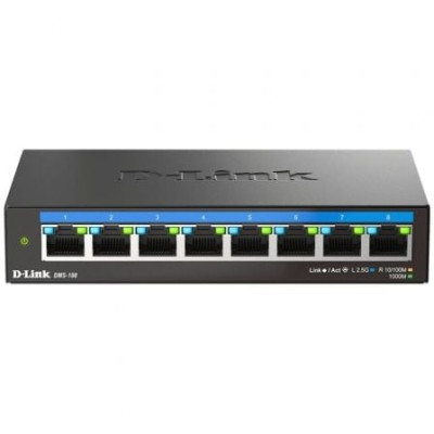 Switch D-Link DMS-108 8 Puertos/ RJ-45 10/100/1000/2.5 Gbps | Switches
