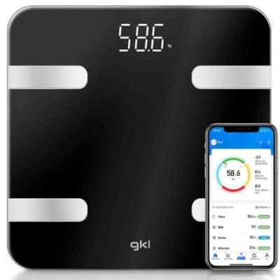 Báscula de Baño GKL Fitblue 300 Black/ Hasta 180kg | Balanzas