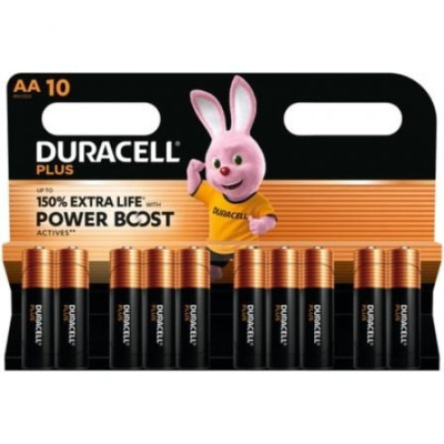 Pack de 10 Pilas AA Duracell Plus Power Boost DPBLR6B10/ 1.5V/ Alcalinas | Pilas