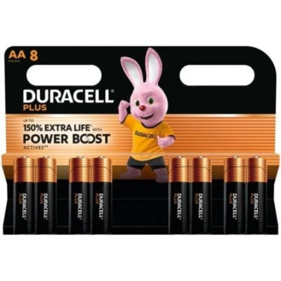 Pack de 8 Pilas AA Duracell Plus Power Boost DPBLR6B8/ 1.5V/ Alcalinas | Pilas