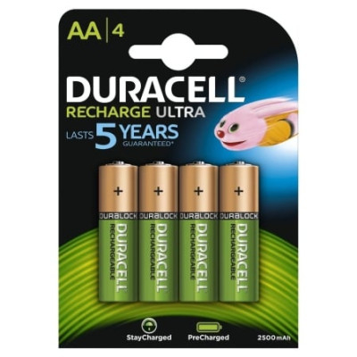 Pack de 4 Pilas AA Duracell HR06-P/ 1.2V/ Recargables | Pilas