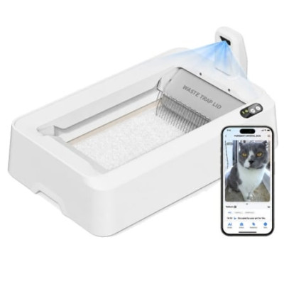 Arenero para Gatos Autolimpiable PetKit PuroBot Crystal Duo con Cubierta/ Control desde APP/ Blanco | Dispositivos