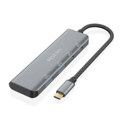 Hub USB Tipo-C Aisens A109-0763/ 2xUSB/ 2xUSB Tipo-C/ Gris | Hubs USB