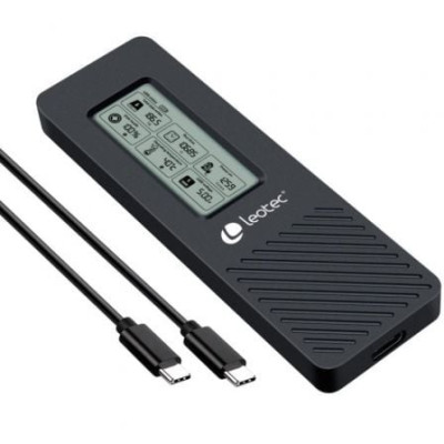 Caja Externa para Disco SSD M.2 NVMe Leotec LEM2EXT01/ USB 3.2/ con Pantalla LCD | Cajas Externas