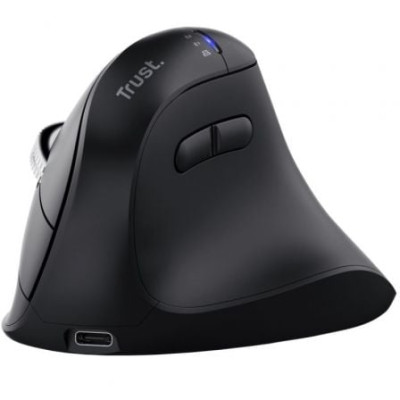Ratón Vertical Inalámbrico Trust Vyran 26107/ Batería recargable/ Hasta 3200 DPI