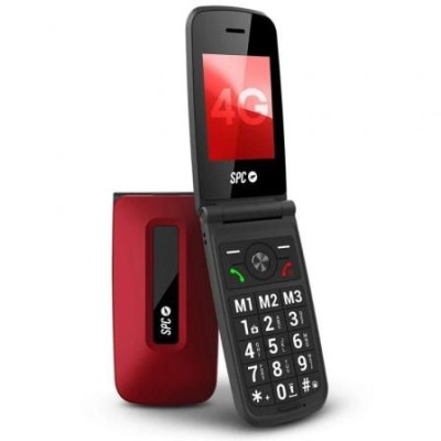 Teléfono Móvil SPC Titan 2 para Personas Mayores/ 4G/ Rojo | Básicos