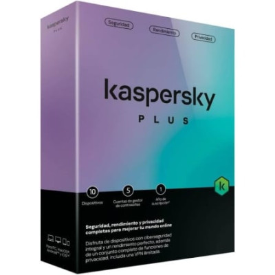Antivirus Kaspersky Plus/ 10 Dispositivos/ 1 Año | Antivirus