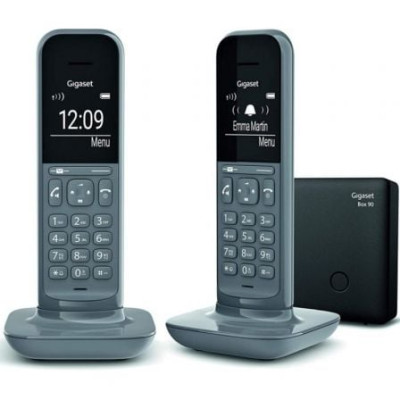 Teléfono Inalámbrico Gigaset CL390/ Pack DUO/ Gris | DECT