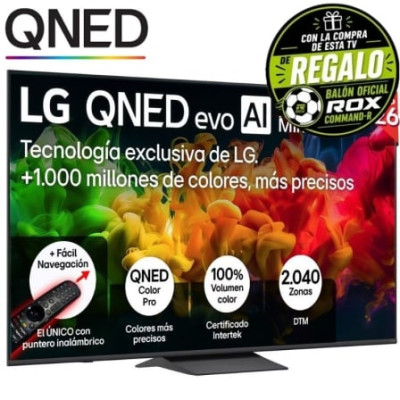 Televisor LG QNED evo AI QNED8EB Mini LED 75QNED8EB3A 75'/ Ultra HD 4K/ Smart TV/ WiFi | Más de 65"