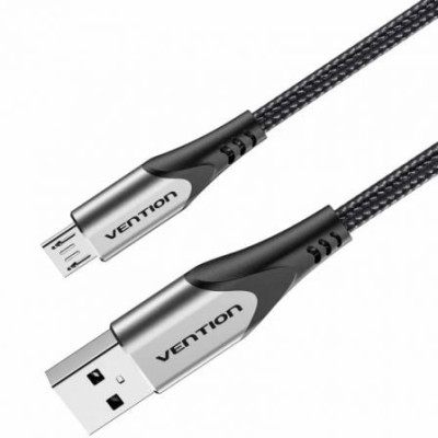 Cable USB 2.0 Vention COAHH/ microUSB Macho - USB Macho/ 480Mbps/ 2m/ Gris | USB