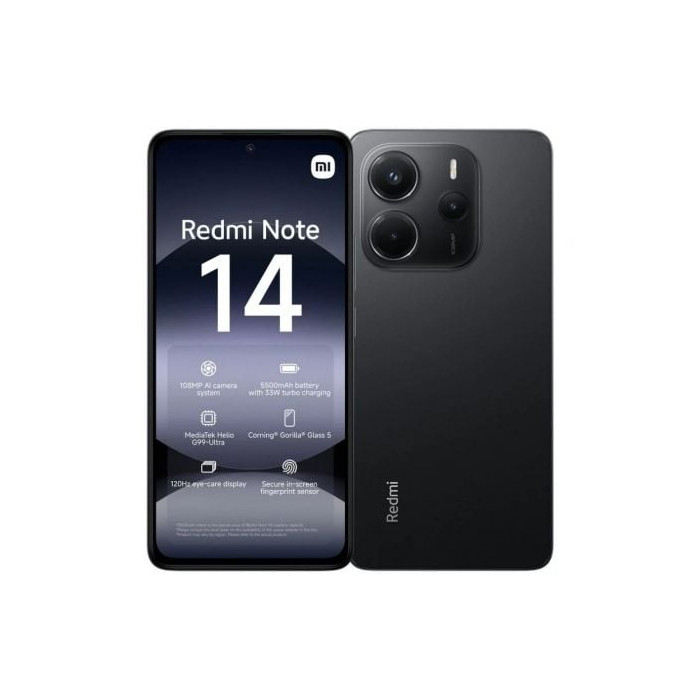 Smartphone Xiaomi Redmi Note 14 8GB/ 256GB/ 6.67'/ Negro | Smartphones