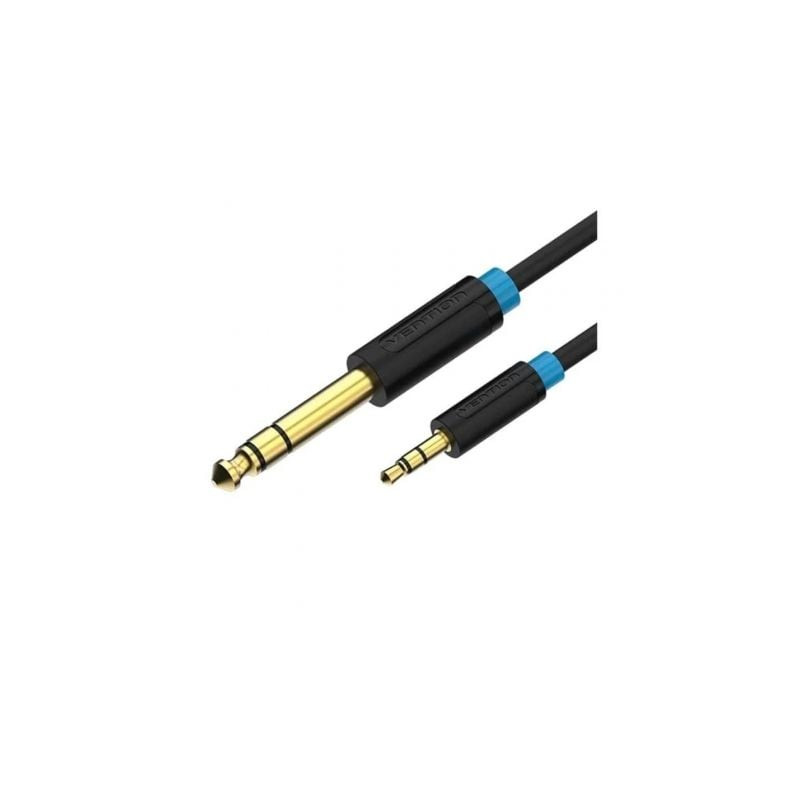 Cable Estéreo Vention BABBF/ Jack 6.5 Macho - Jack 3.5 Macho/ 1m/ Negro