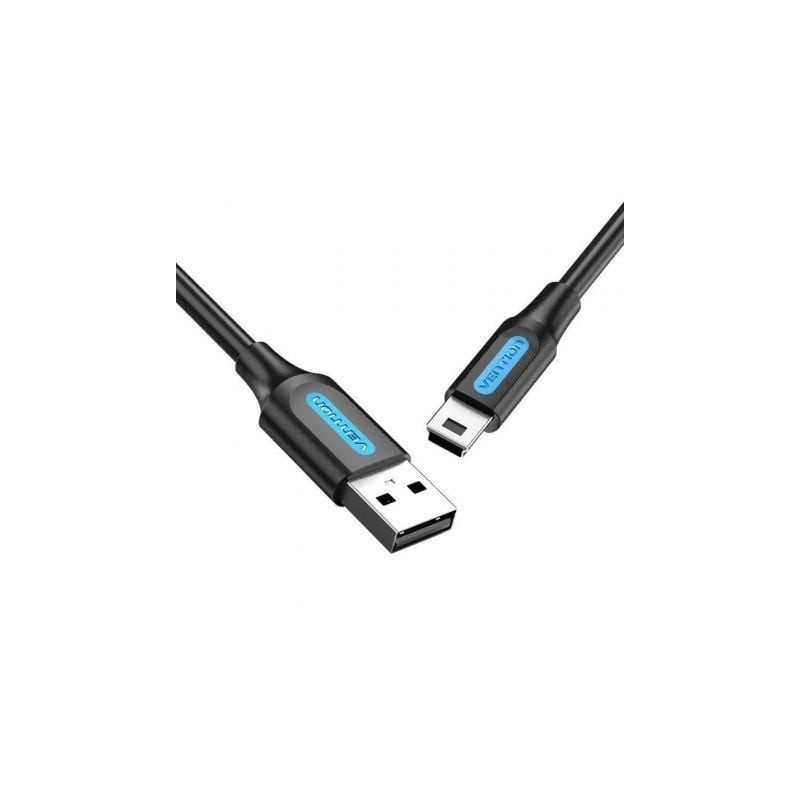 Cable USB 2.0 Vention COMBF/ USB Macho - MiniUSB Macho/ 480Mbps/ 1m/ Negro