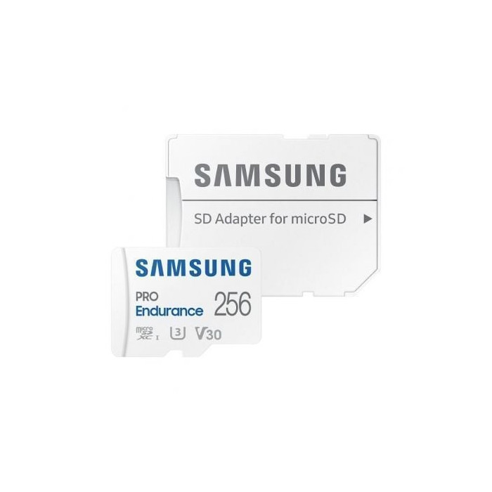 Tarjeta de Memoria Samsung Pro Endurance 256GB microSD XC con Adaptador/ Clase 10/ 100MBs