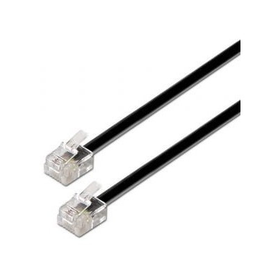 Cable de Teléfono RJ11 6P4C Aisens A143-0319/ 2m/ Negro