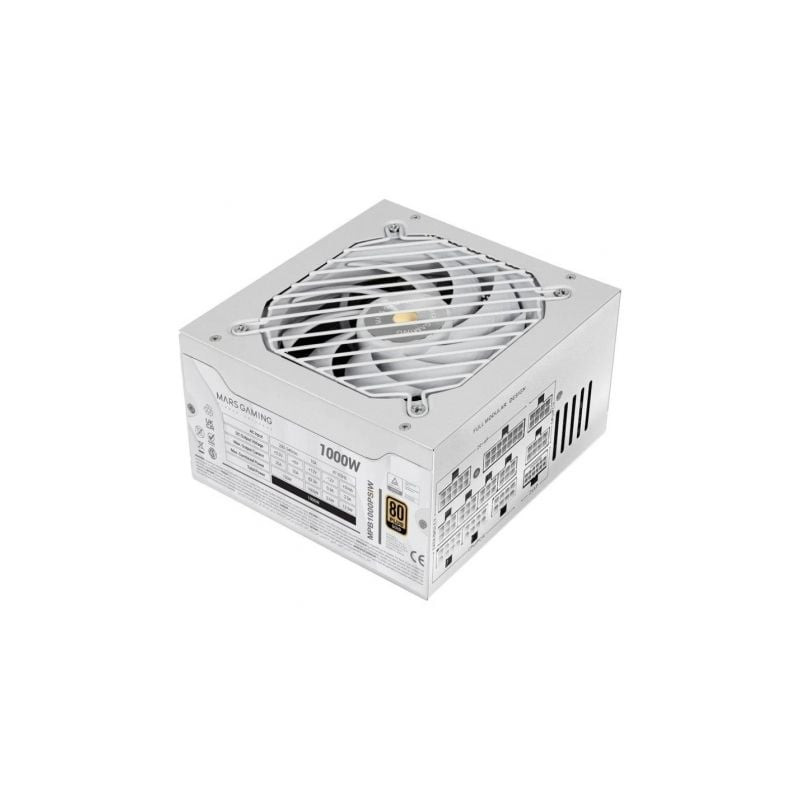 Fuente de Alimentación Mars Gaming MPB1000PSI/ 1000W/ Ventilador 14cm/ ATX 3.1/ PCIe 5.1/ 80 Plus Gold