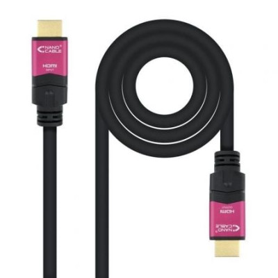 Cable HDMI 2.0 4K Nanocable 10.15.3725/ HDMI Macho - HDMI Macho/ 25m/ Negro | HDMI