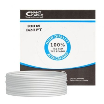 Bobina de Cable RJ45 UTP Nanocable 10.20.0302-FLEX Cat.5e/ 100m/ Gris | Bobinas