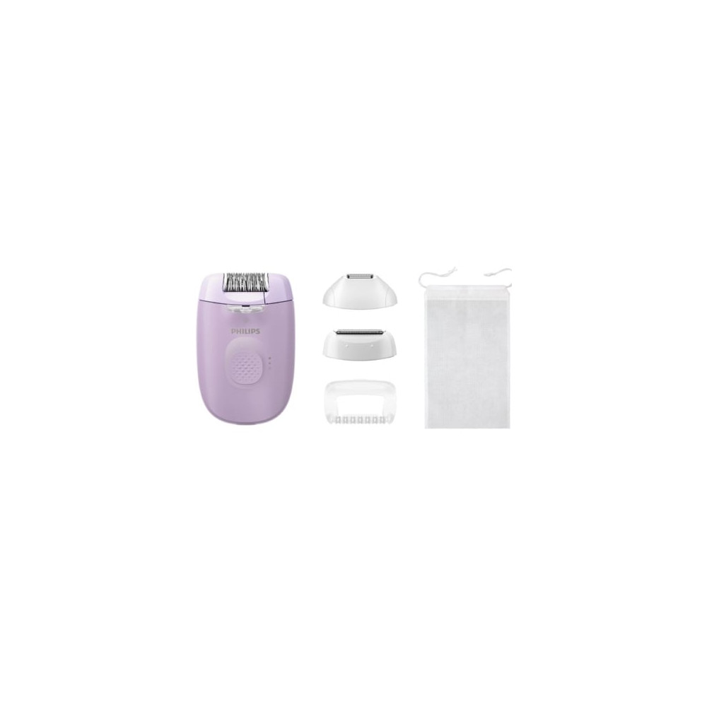 Depiladora Philips Epilator Series 4000 BRE257/ con Batería/ 4 Accesorios