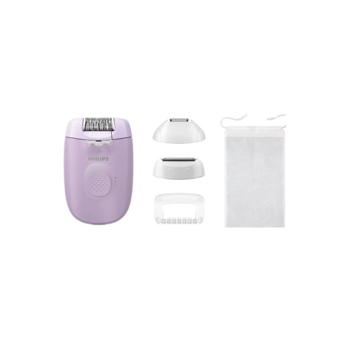 Depiladora Philips Epilator Series 4000 BRE257/ con Batería/ 4 Accesorios