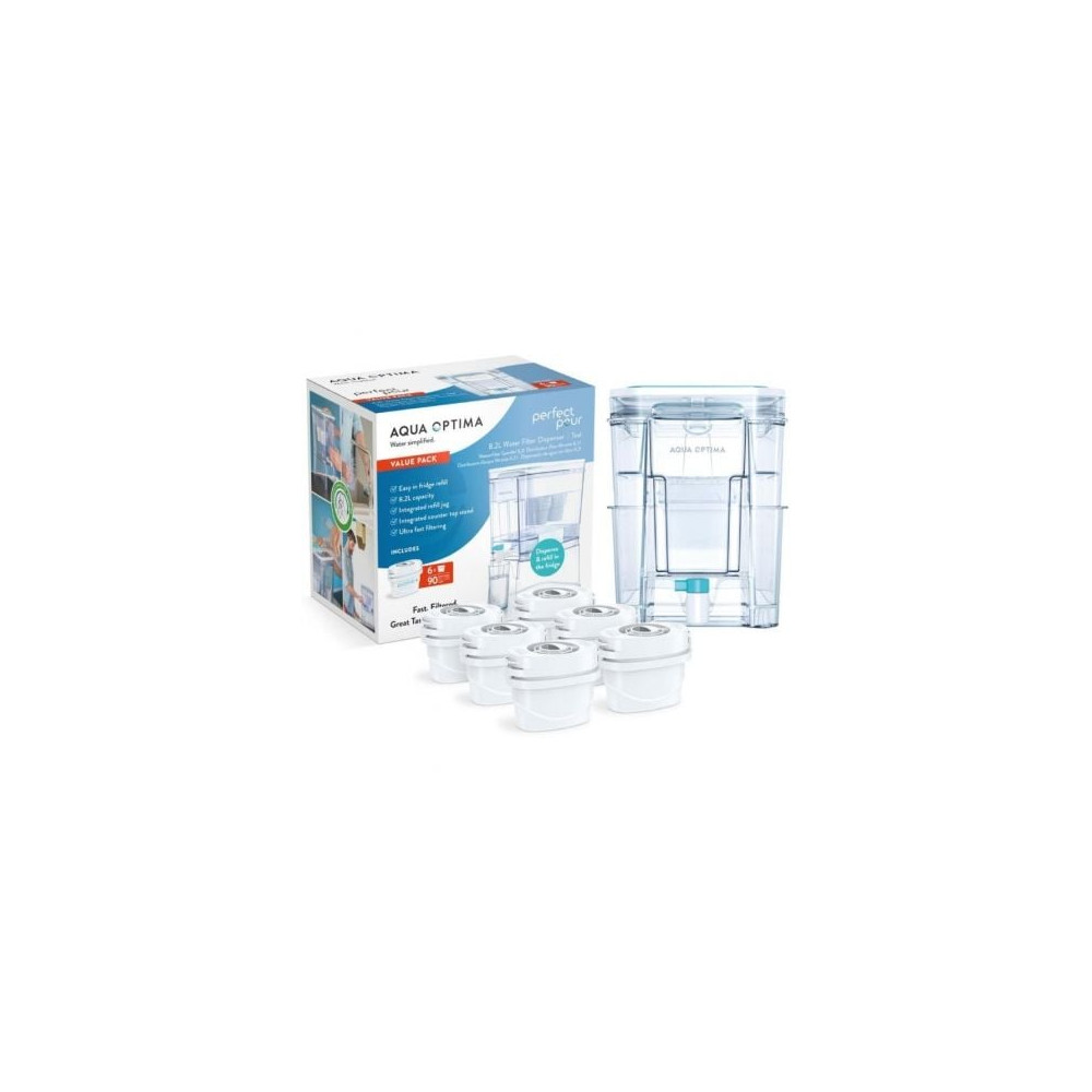 Depósito de Agua Filtrada Aqua Optima WD1001/ 8.2L/ Incluye 6 Filtros