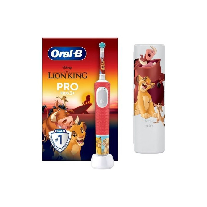 Cepillo Dental Oral-B Pro Kids 3 Rey León/ Incluye 1 Recambio y Funda