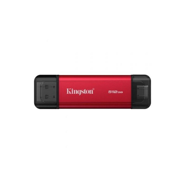 Disco Externo SSD Kingston Dual Portable SSD 512GB/ USB Tipo-C y USB 3.2/ Rojo