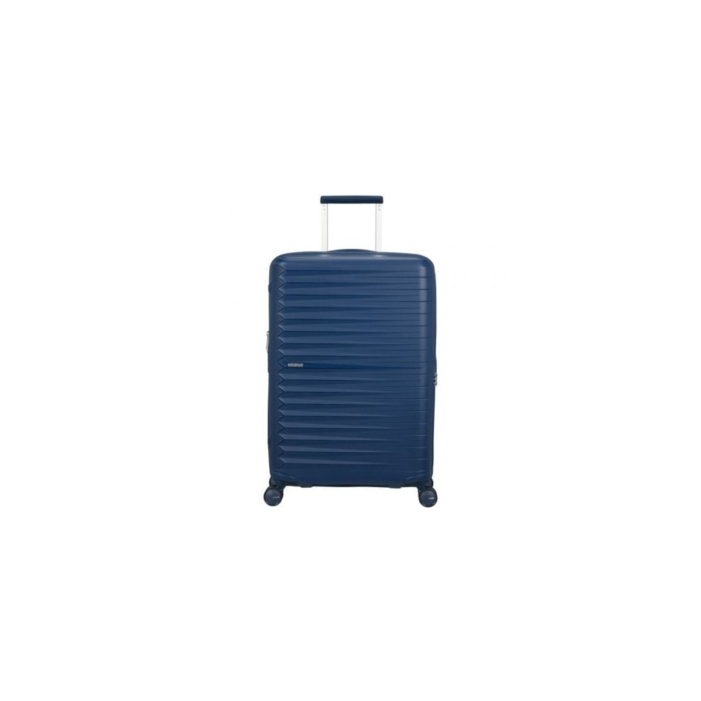 Maleta Mediana American Tourister FastForward Spinner Expansible 68cm/ 68x46x30cm/ 4 Ruedas/ Azul Marino