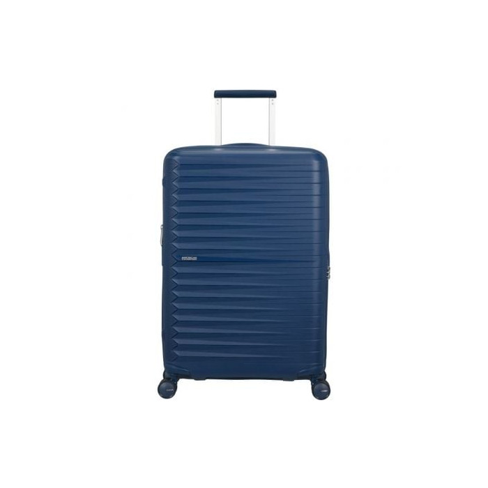 Maleta Mediana American Tourister FastForward Spinner Expansible 68cm/ 68x46x30cm/ 4 Ruedas/ Azul Marino