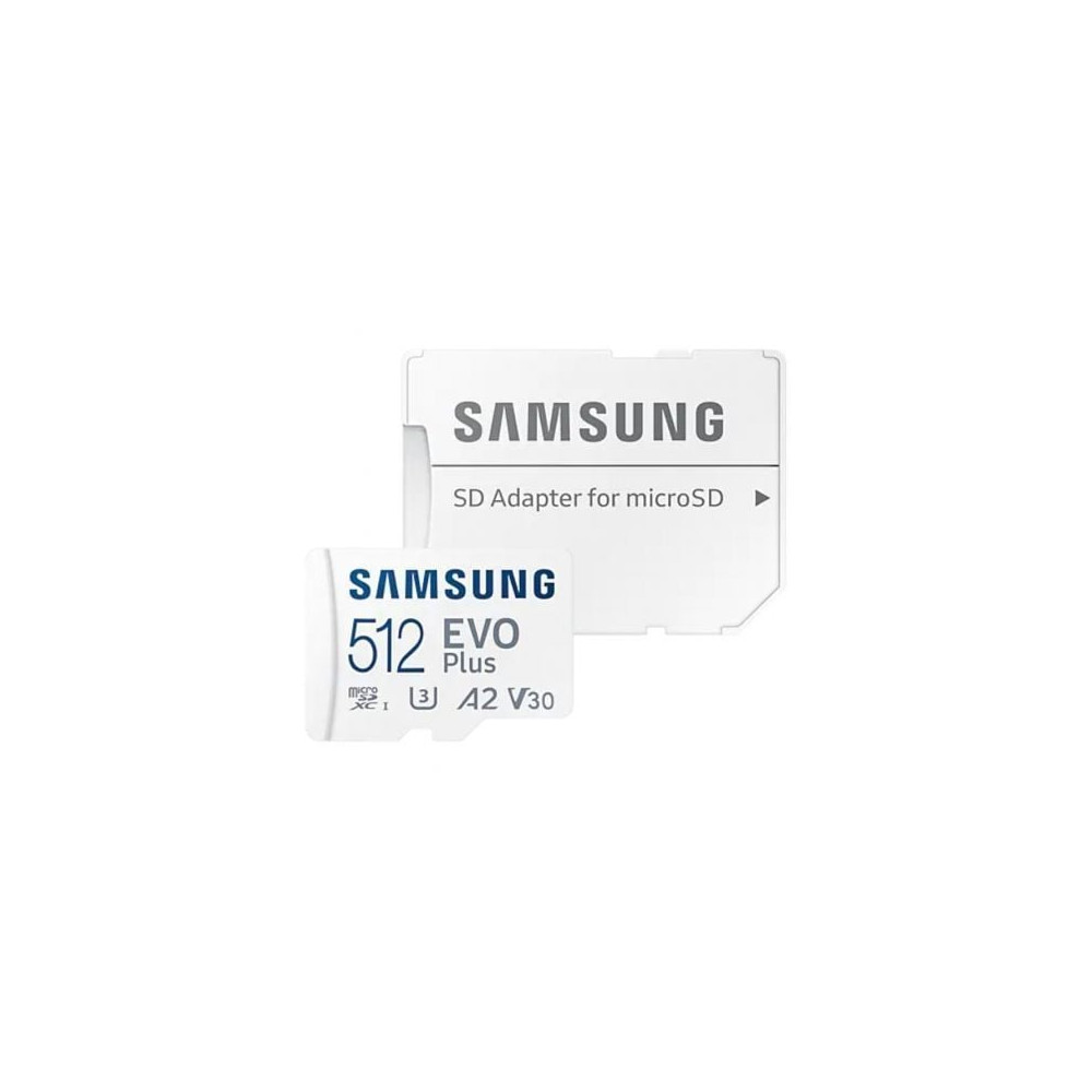 Tarjeta de Memoria Samsung EVO Plus 2023 512GB microSD XC con Adaptador/ Clase 10/ 160MBs