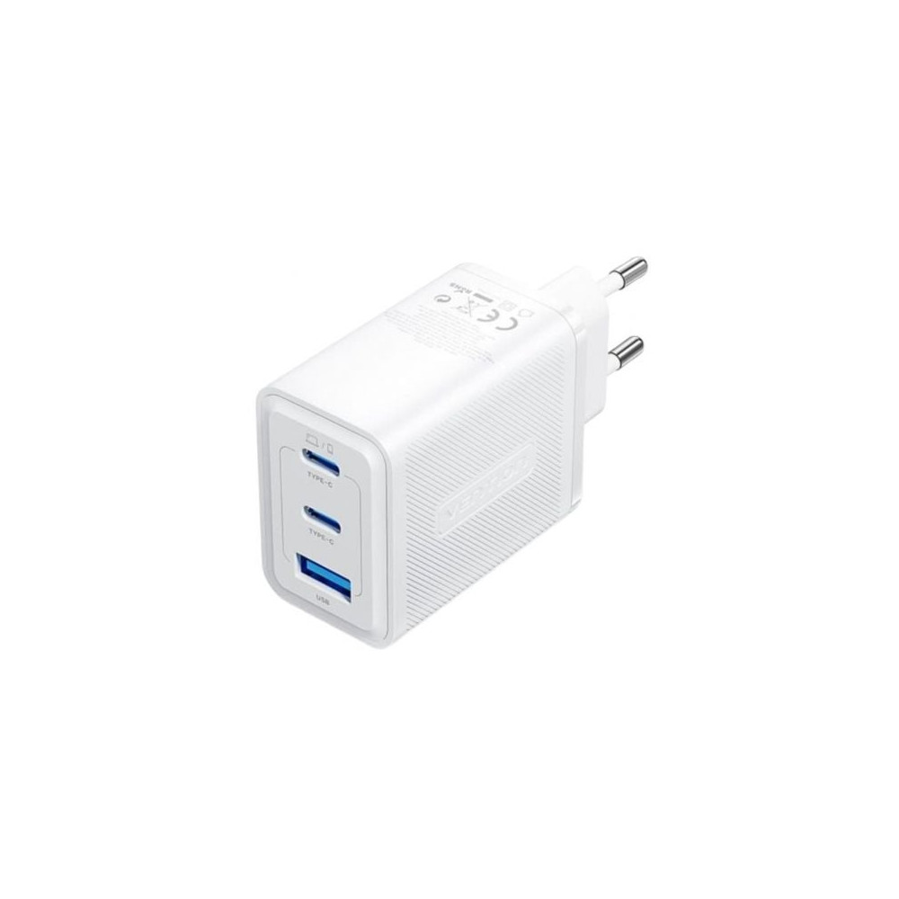 Cargador de Pared GaN Vention FERW0-EU/ 2xUSB Tipo-C/ 1xUSB/ 65W