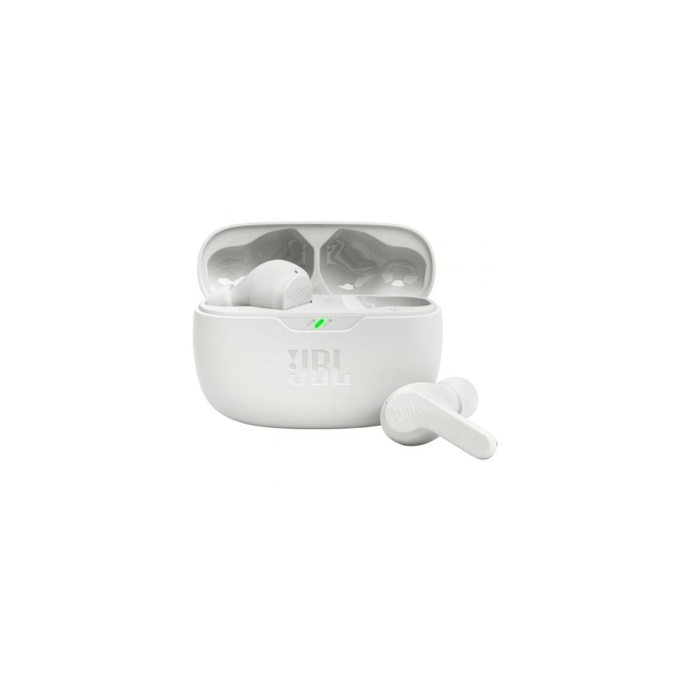Auriculares Bluetooth JBL Wave Beam con estuche de carga/ Autonomía 8h/ Blanco