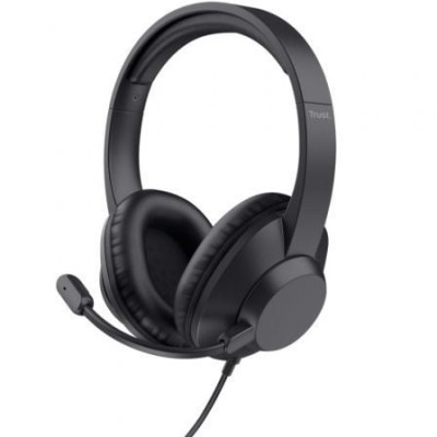 Auriculares Trust Ayda Max/ con Micrófono/ Jack 3.5/ Negros