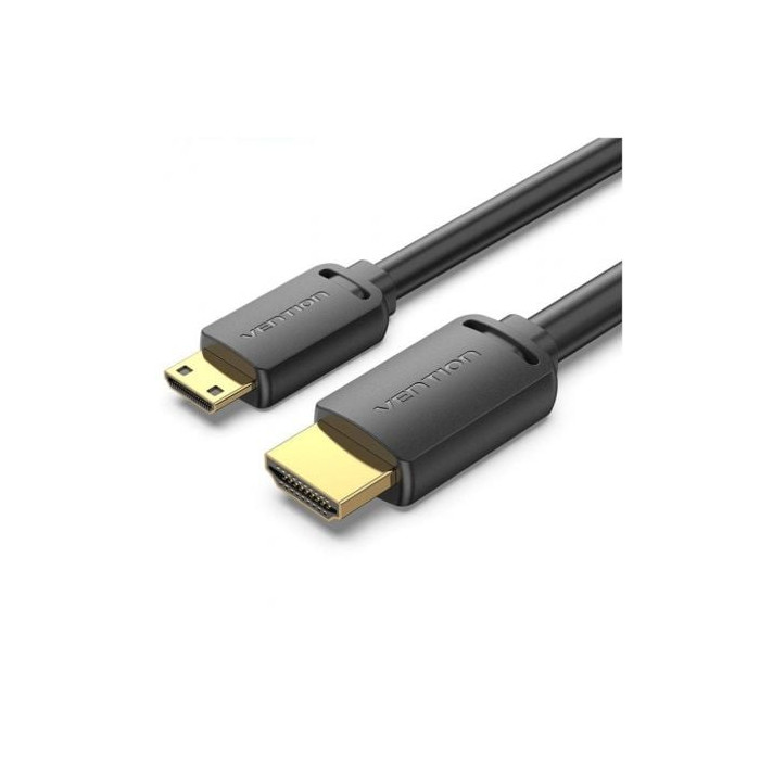 Cable HDMI 4K Vention AGHBF/ HDMI Macho - Mini HDMI Macho/ 1m/ Negro | HDMI