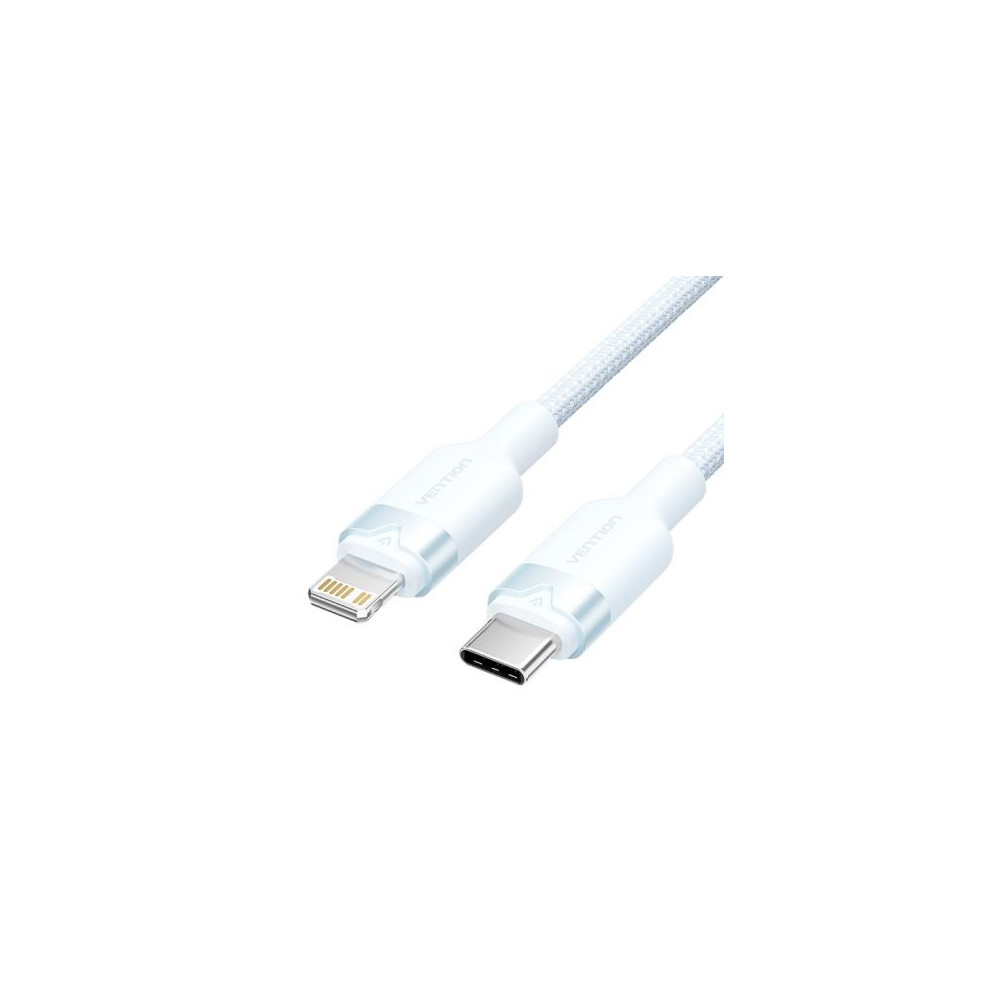 Cable USB Tipo-C Lightning Vention LALSH/ USB Tipo-C Macho - Lightning Macho/ 27W/ 480Mbps/ 2m/ Azul