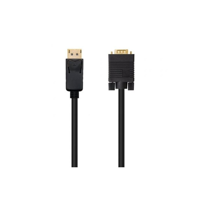 Cable Conversor Nanocable 10.15.4401/ DisplayPort Macho - VGA Macho/ 1m/ Negro
