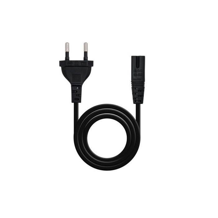 Cable Alimentación Forma 8 Nanocable 10.22.0402/ CEE7/16 Macho - C7 Hembra/ 1.5m/ Negro