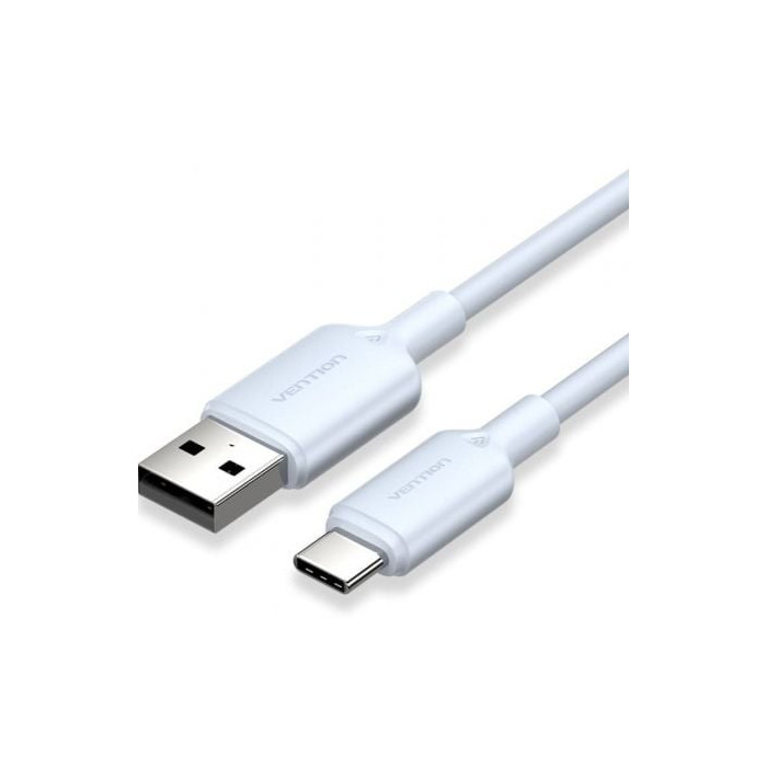 Cable USB 2.0 Tipo-C Vention CTQLH/ USB Tipo-C Macho - USB Macho/ Hasta 60W/ 480Mbps/ 2m/ Azul