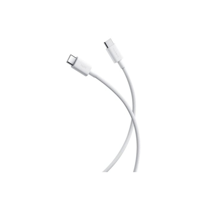 Cable USB 2.0 Tipo-C 3A Xiaomi Braided/ USB Tipo-C Macho - USB Tipo-C Macho/ Hasta 60W/ 480Mbps/ 1m/ Blanco