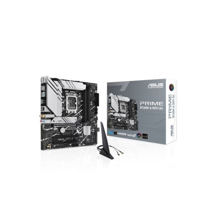 Placa Base Asus Prime B760M-A WIFI D4 Socket 1700/ DDR4/ PCIe 4.0/ Micro ATX