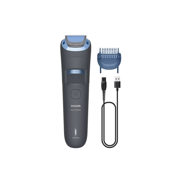 Cortabarbas Philips Beardtrimmer series 3000 BT3617/15/ con Batería/ 2 Accesorios
