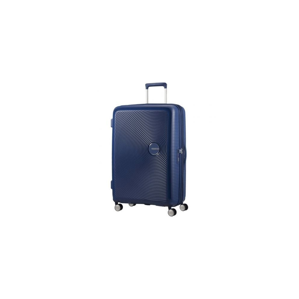 Maleta Grande American Tourister SoundBox Spinner 77cm/ 77x51.5x29.5cm/ 4 Ruedas/ Azul Marino