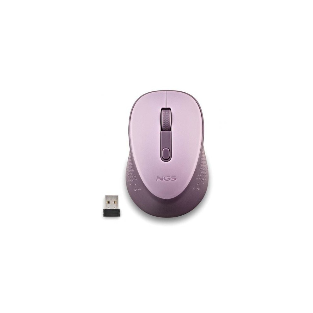 Ratón Inalámbrico NGS Dew Lilac/ Hasta 1600 DPI/ Lila