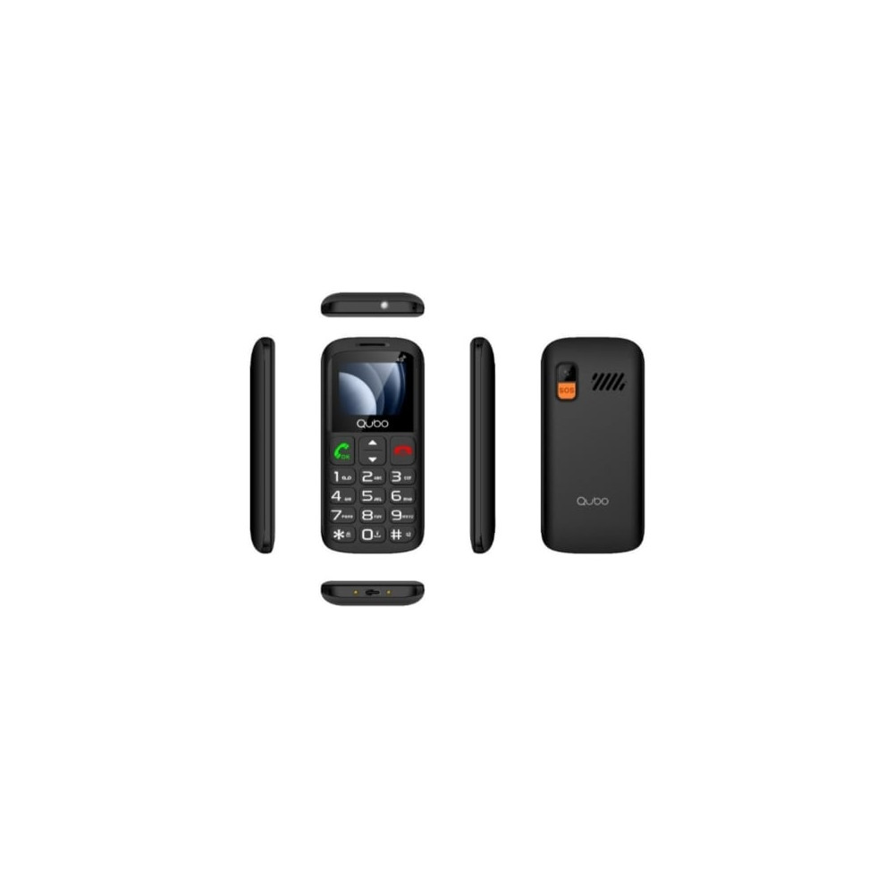 Teléfono Móvil Qubo P-186BKC 4G para Personas Mayores/ Negro
