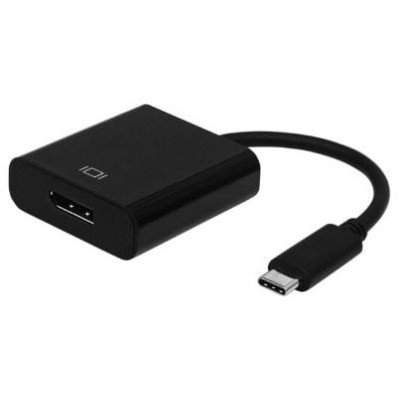 Conversor Aisens A109-0345/ USB Tipo-C Macho - DisplayPort Hembra/ 15cm/ Negro