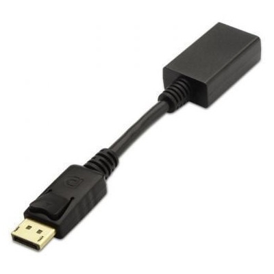 Conversor Aisens A125-0134/ DisplayPort Macho - HDMI Hembra/ 15cm/ Negro