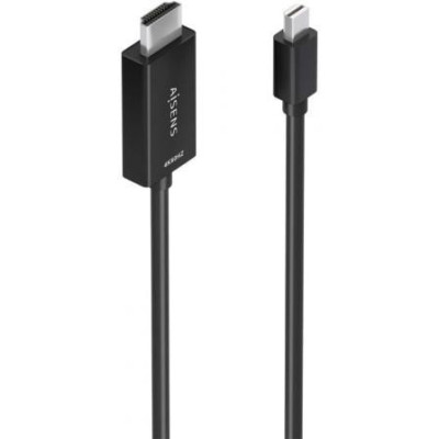 Cable Conversor Aisens A125-0889/ Mini DisplayPort Macho - HDMI 4K Macho/ 3m/ Negro