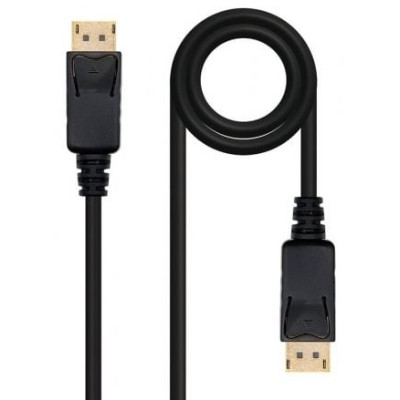 Cable DisplayPort 1.2 4K Nanocable 10.15.2302/ DisplayPort Macho - DisplayPort Macho/ 2m/ Negro