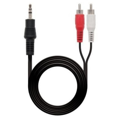 Cable Estéreo Nanocable 10.24.0301/ Jack 3.5 Macho - RCA Macho/ 1.5m/ Negro