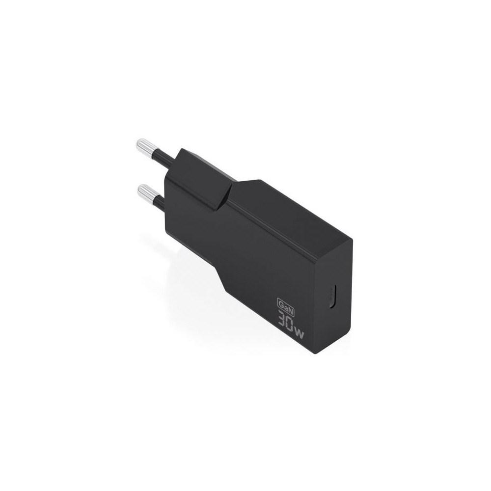 Cargador de Pared GaN Aisens A110-1004/ 1xUSB Tipo-C/ 30W/ Negro | Cargadores hasta 45W